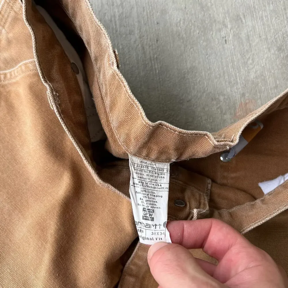 Carhartt brown double knee work wear carpenter pants - Picture 7 of 9